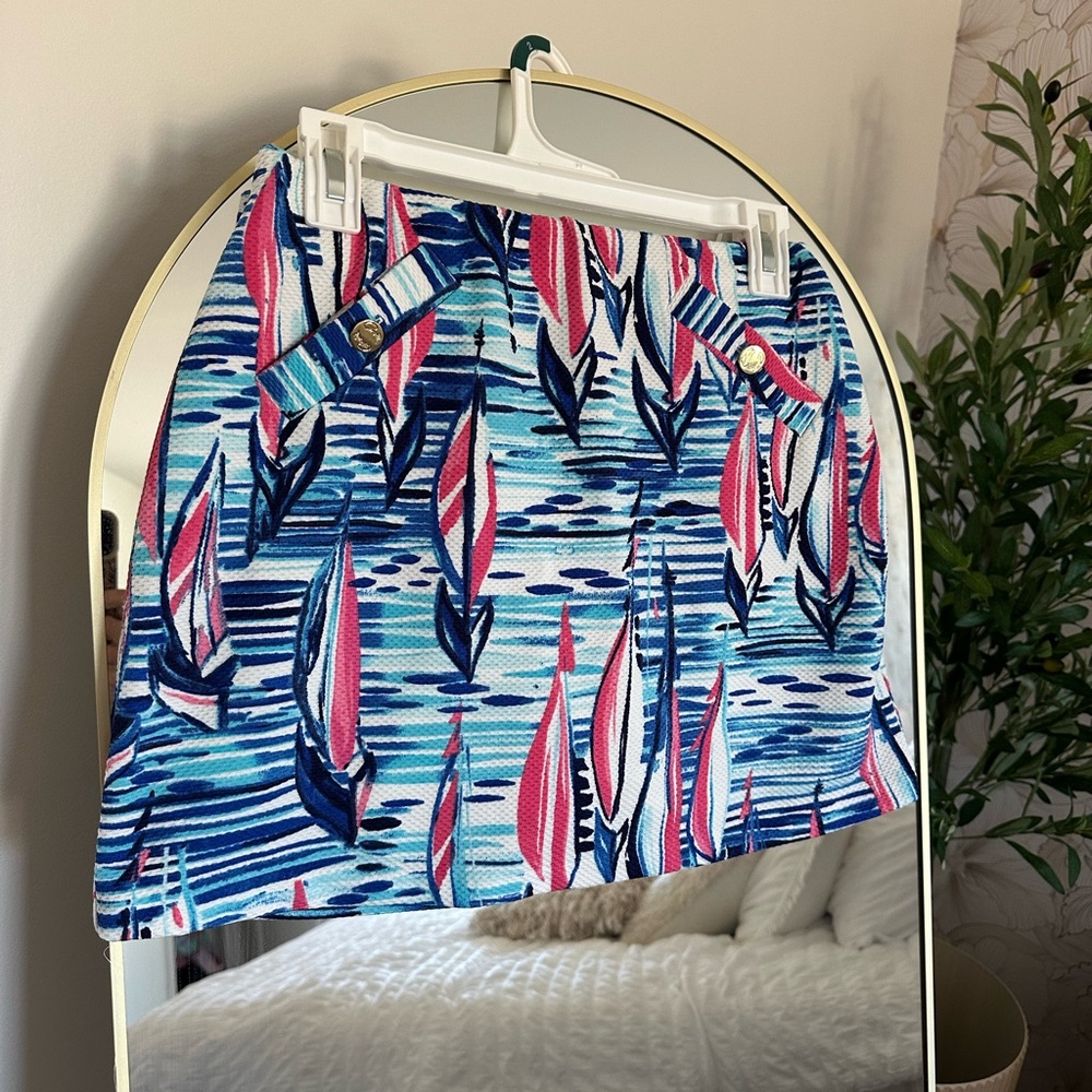 Pappagallo Nautical Print Skirt